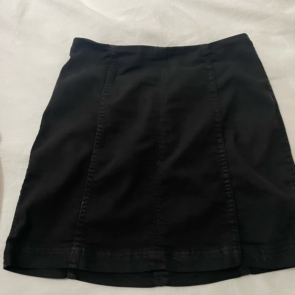 Free People Modern Femme Mini Skirt - Black - Size 6